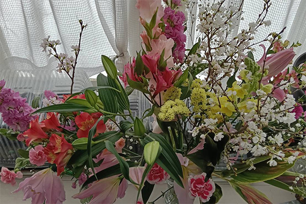 サンルームの花